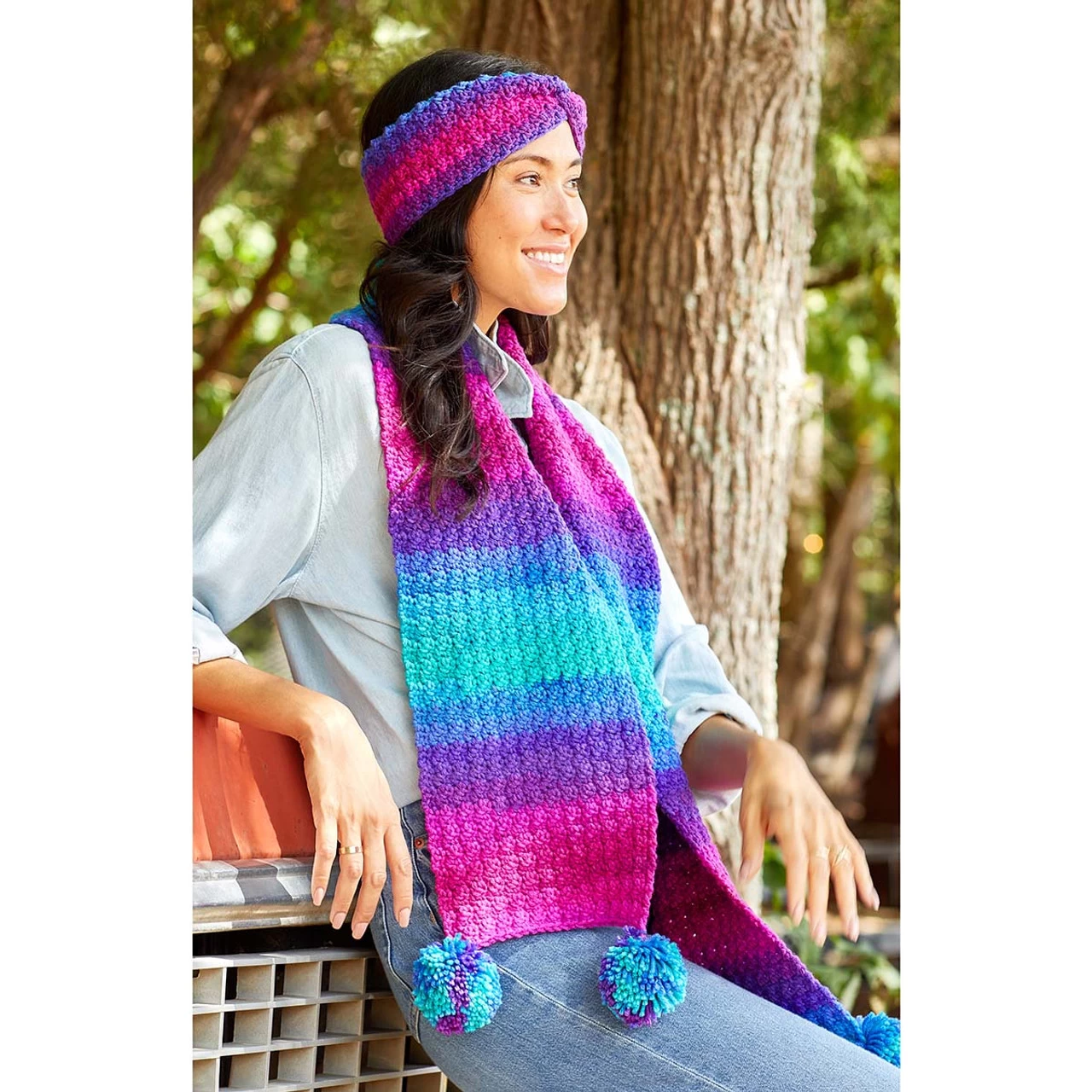 Premier® Premier Vivid Scarf & Headband Crochet Kit 3 Premier® Premier Vivid Scarf & Headband Crochet Kit