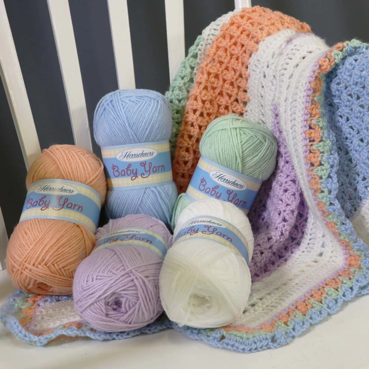 Herrschners Lollipops Baby Blanket Crochet Kit 6 Herrschners Lollipops Baby Blanket Crochet Kit - Image 4