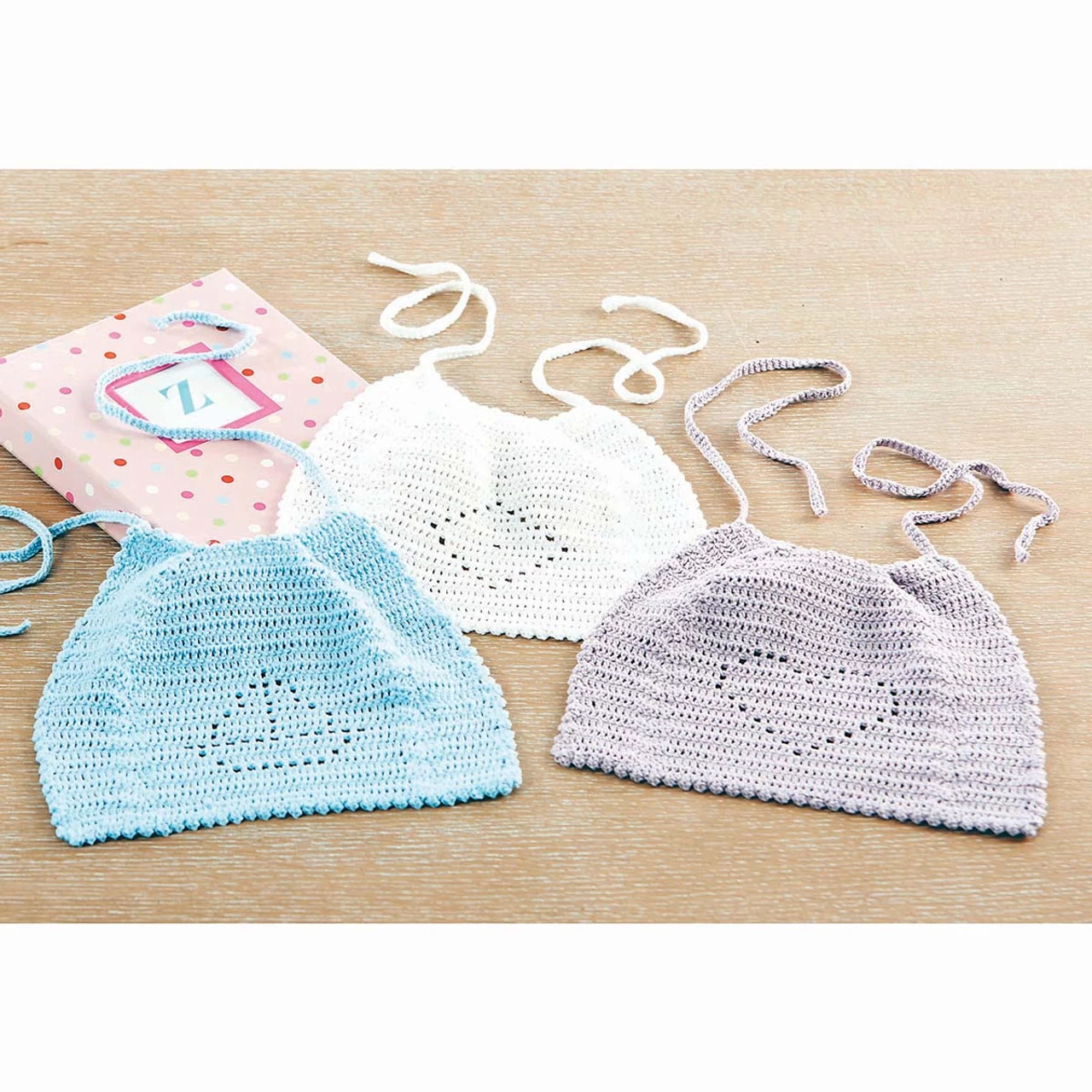 Herrschners Dainty Filet Bibs Crochet Kit 3 Herrschners Dainty Filet Bibs Crochet Kit