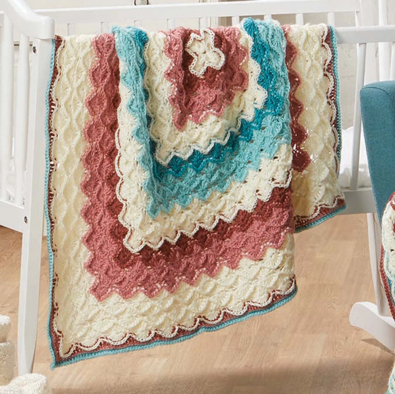 Herrschners Cherry Blossom Baby Afghan Crochet Kit 3 Herrschners Cherry Blossom Baby Afghan Crochet Kit