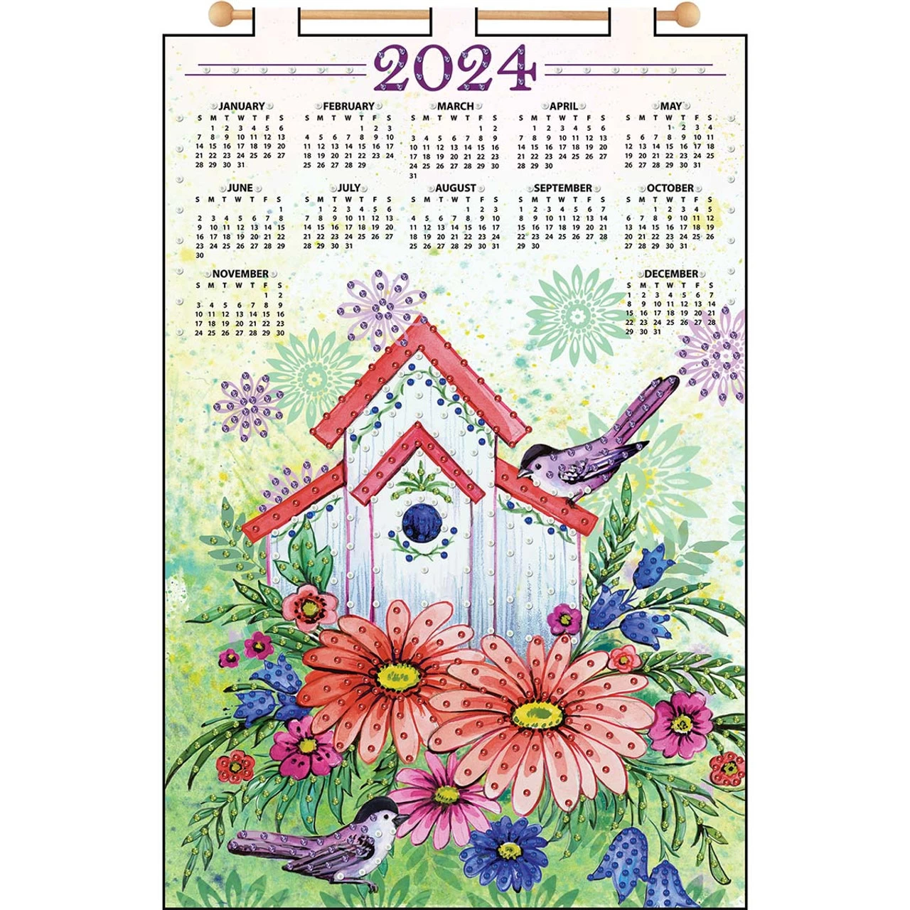 Design Works Birdhouse Calendar Felt & Sequin Kit 3 Design Works Birdhouse Calendar Felt & Sequin Kit