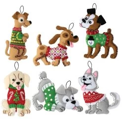 Bucilla Dogs In Ugly Sweaters Felt & Sequin Kit