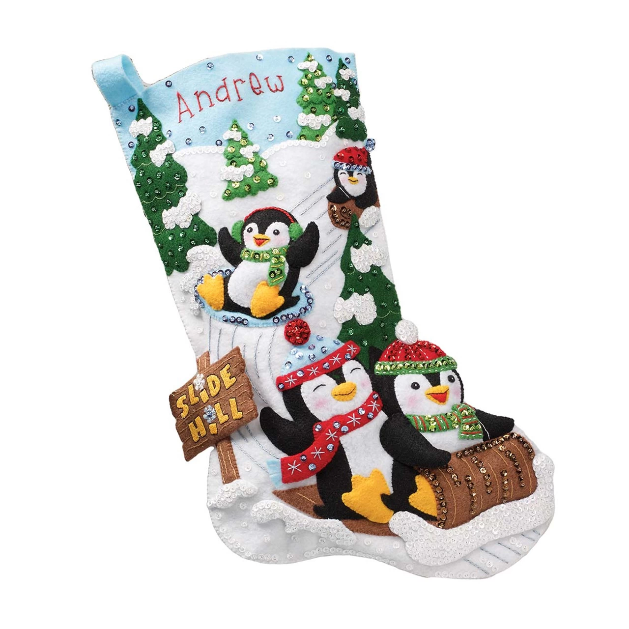 Bucilla Penguins At Play Stocking Kit 3 Bucilla Penguins At Play Stocking Kit