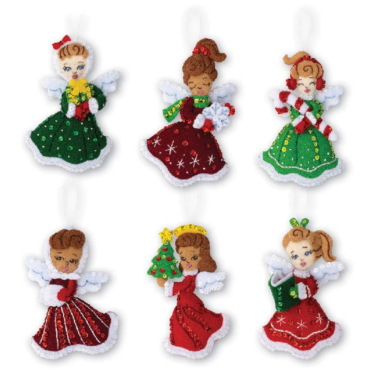 Bucilla Christmas Angels Felt & Sequin Kit 3 Bucilla Christmas Angels Felt & Sequin Kit