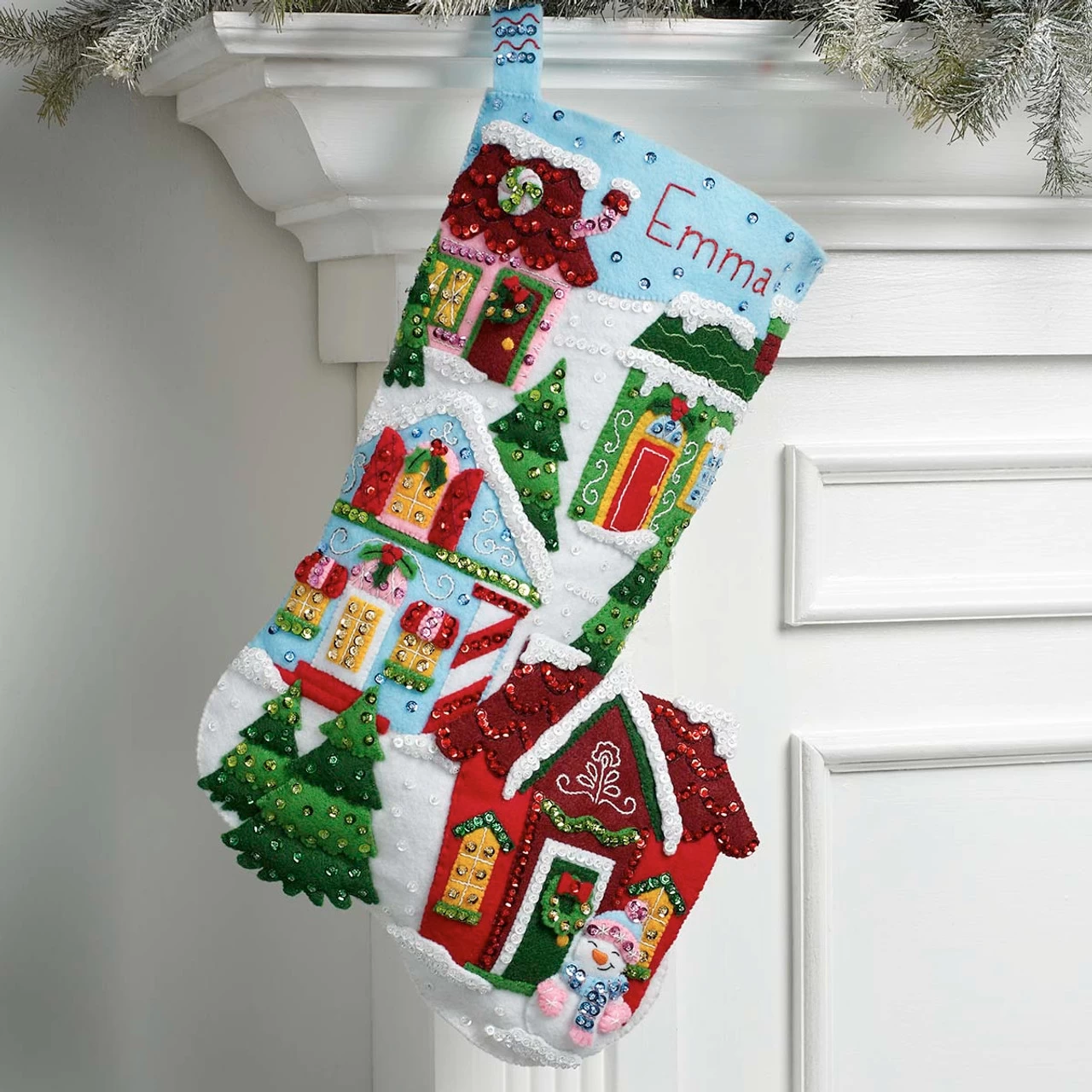 Bucilla Christmas Town Stocking Kit 4 Bucilla Christmas Town Stocking Kit - Image 2