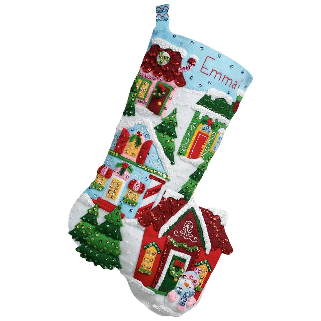 Bucilla Christmas Town Stocking Kit 3 Bucilla Christmas Town Stocking Kit