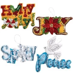 Bucilla Words For The Season Ornaments Felt & Sequin Kit 5 Bucilla Words For The Season Ornaments Felt & Sequin Kit -Handicraft Shop 500317 2 42942.1693456983