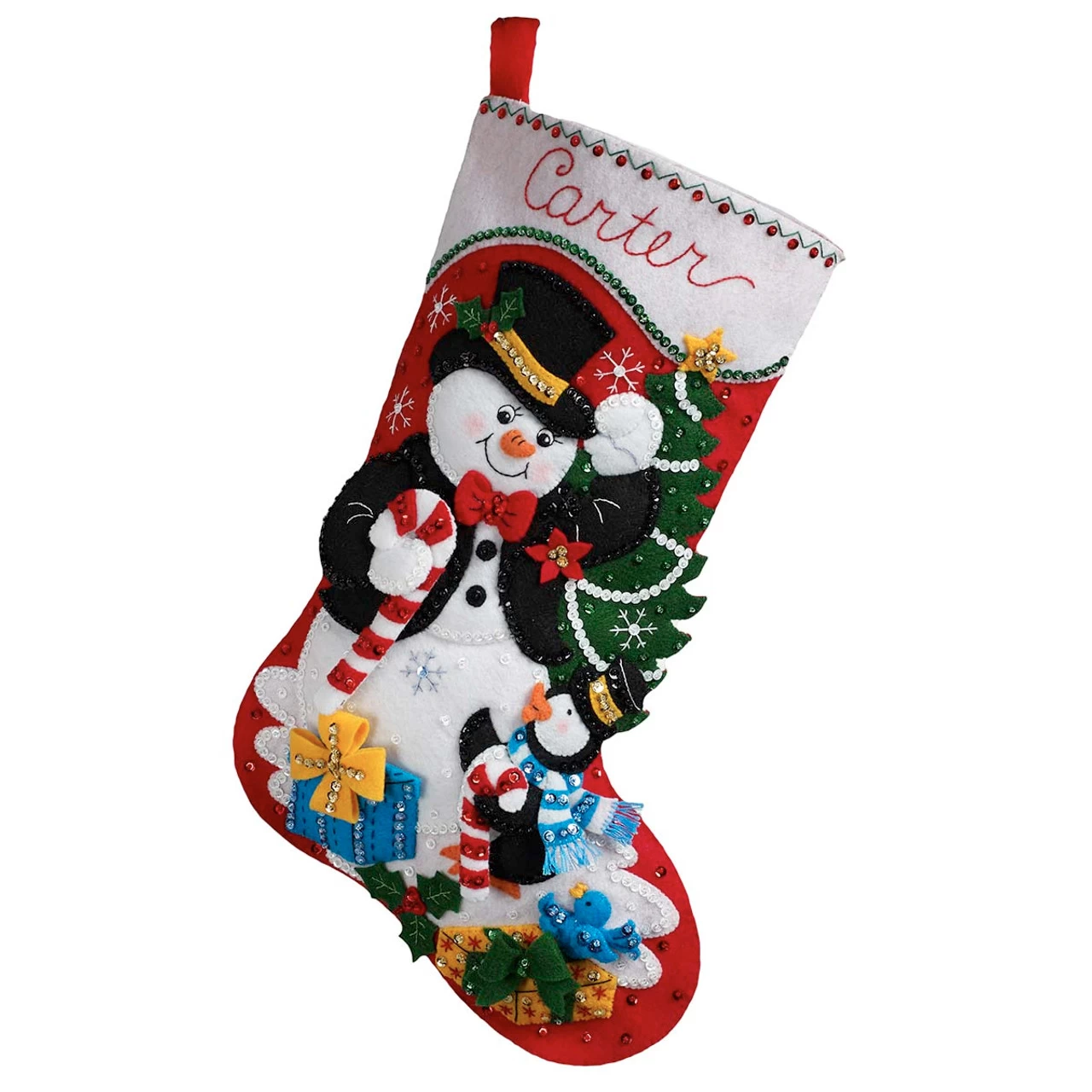 Bucilla Dapper Snowman Stocking Kit 3 Bucilla Dapper Snowman Stocking Kit