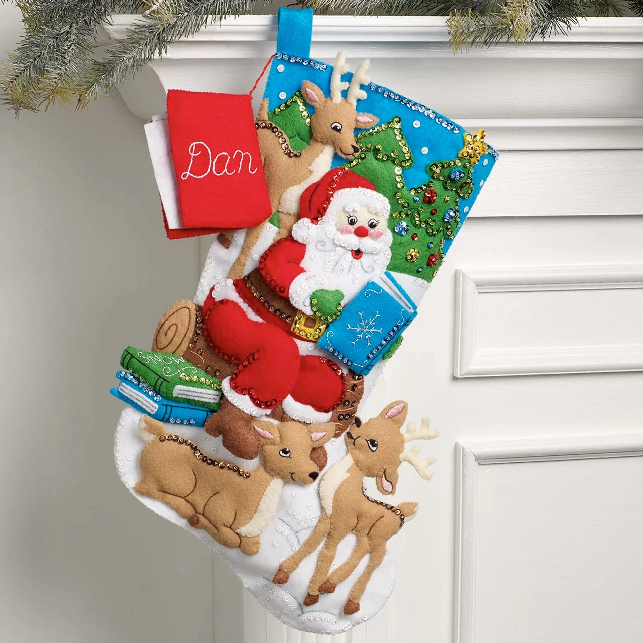 Bucilla Story Time Santa Stocking Kit 4 Bucilla Story Time Santa Stocking Kit - Image 2