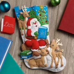 Bucilla Story Time Santa Stocking Kit 7 Bucilla Story Time Santa Stocking Kit -Handicraft Shop 500320 3 90808.1693456990