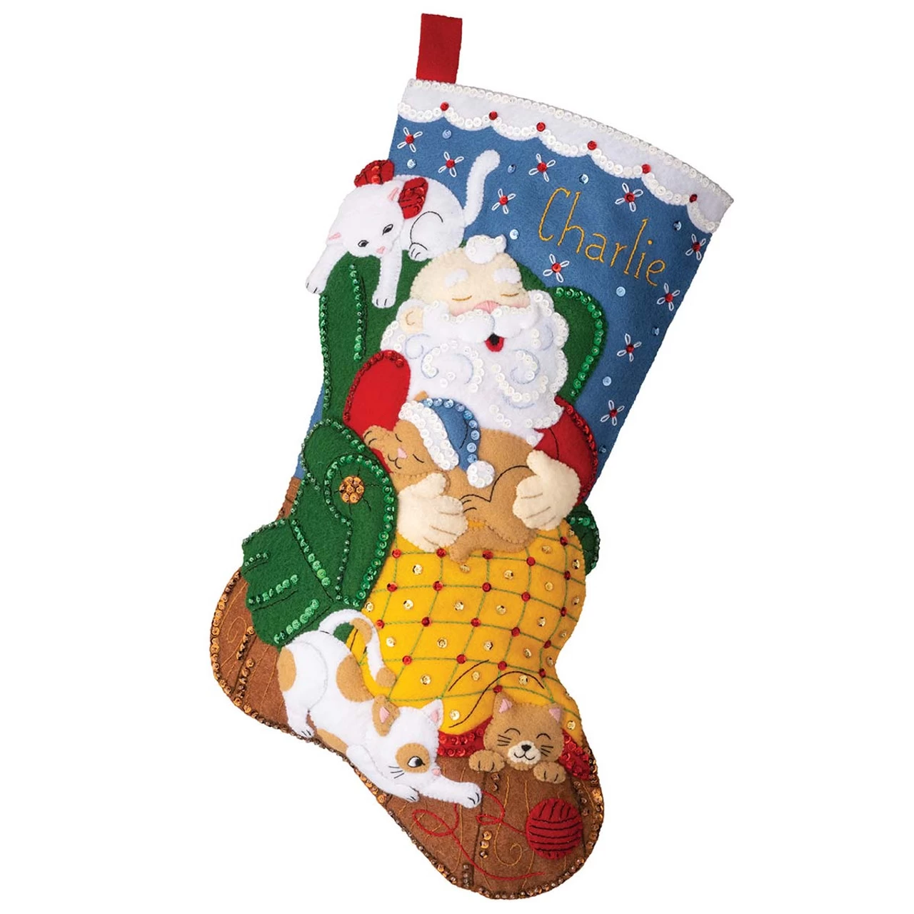 Bucilla The Purrfect Nap Stocking Kit 3 Bucilla The Purrfect Nap Stocking Kit