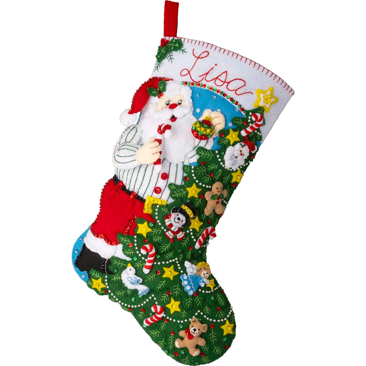 Bucilla Trimming The Tree Santa Stocking Kit 3 Bucilla Trimming The Tree Santa Stocking Kit