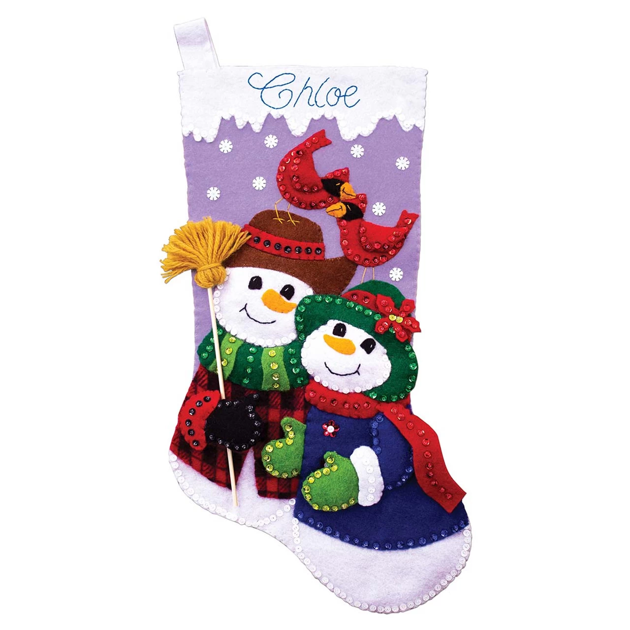 Design Works Snow Couple Stocking Kit 3 Design Works Snow Couple Stocking Kit
