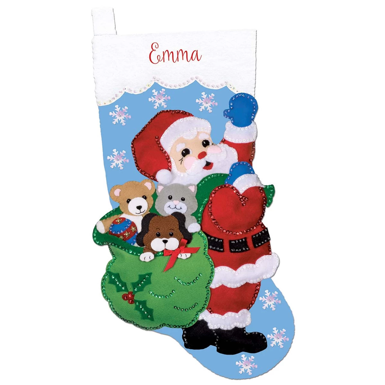 Design Works Santa's Toy Bag Stocking Kit 3 Design Works Santa's Toy Bag Stocking Kit