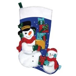 Design Works Snowman Gifts Stocking Kit
