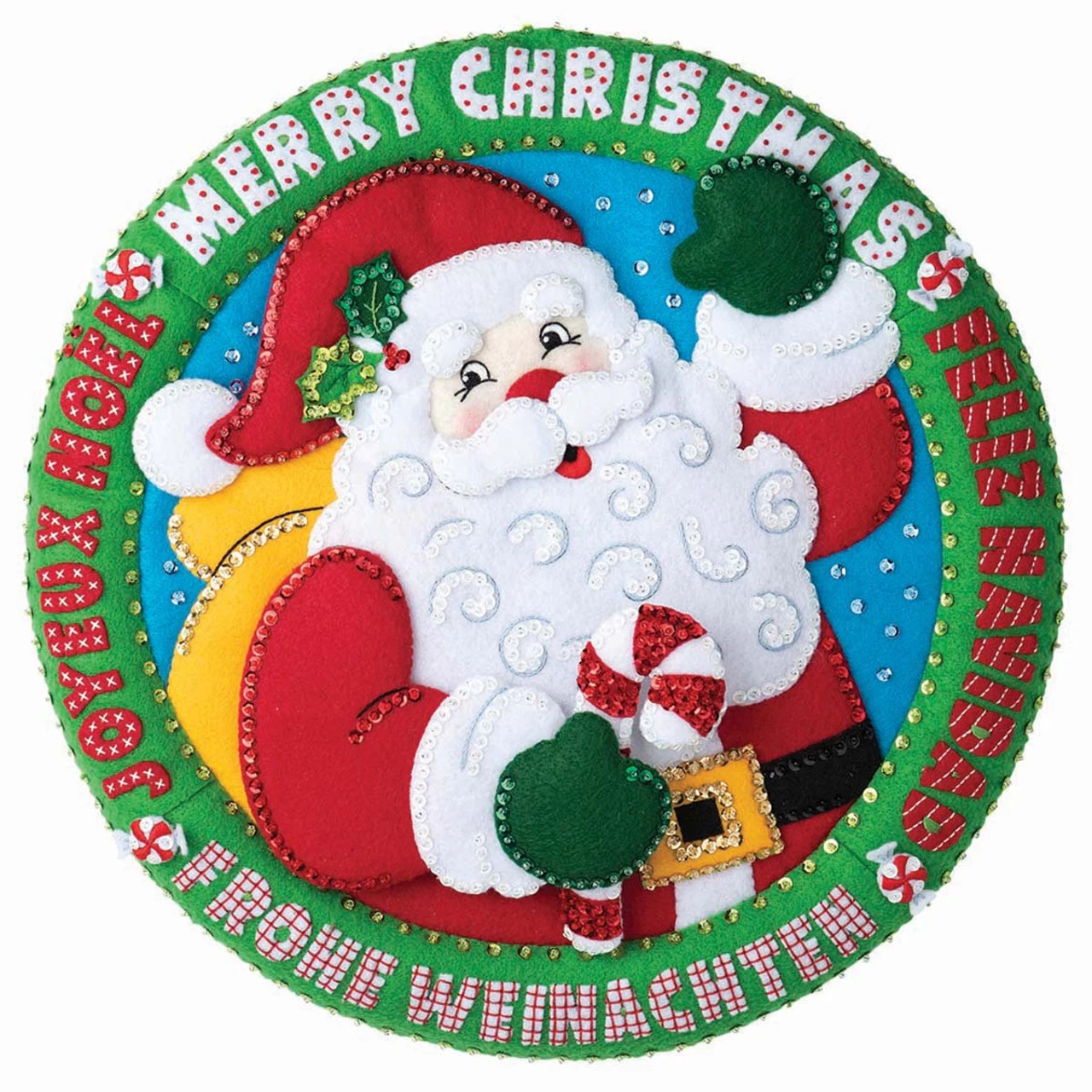 Bucilla Global Greetings Wall Hanging Felt & Sequin Kit 3 Bucilla Global Greetings Wall Hanging Felt & Sequin Kit