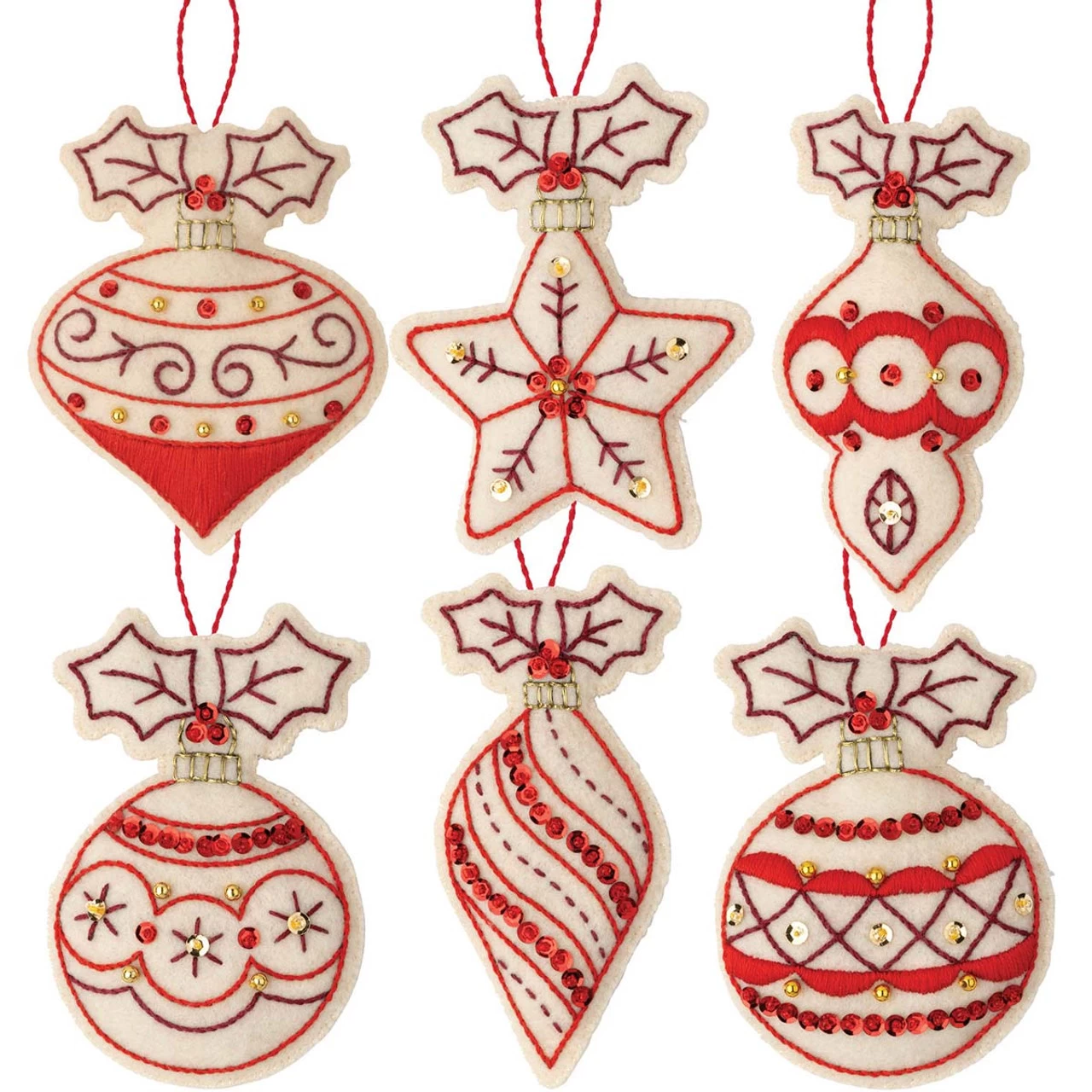 Bucilla Classic Christmas Felt & Sequin Kit 3 Bucilla Classic Christmas Felt & Sequin Kit