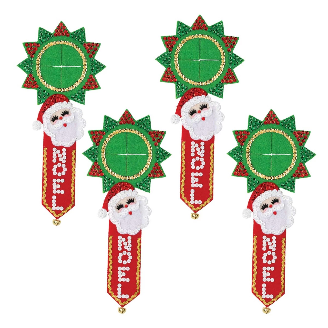 Bucilla Jolly Noel Door Hanger Felt & Sequin Kit 3 Bucilla Jolly Noel Door Hanger Felt & Sequin Kit