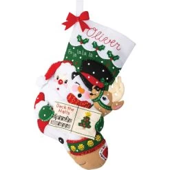 Bucilla Santa's Christmas Carols Stocking Kit