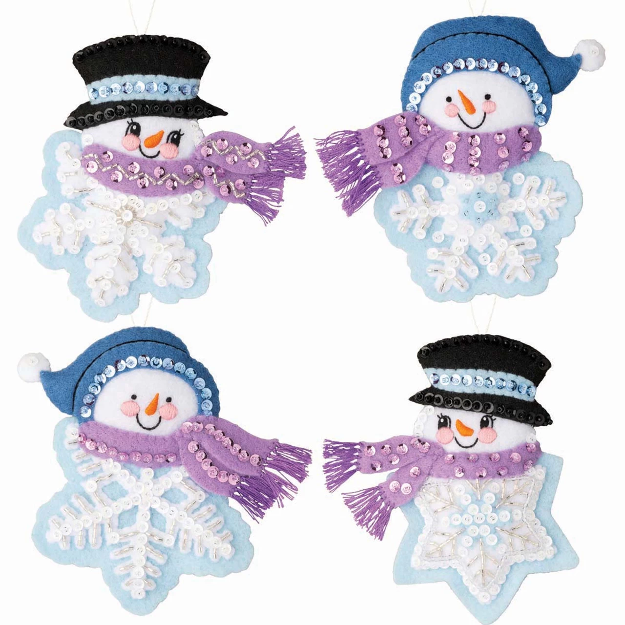 Bucilla Let It Snow Felt & Sequin Kit 3 Bucilla Let It Snow Felt & Sequin Kit