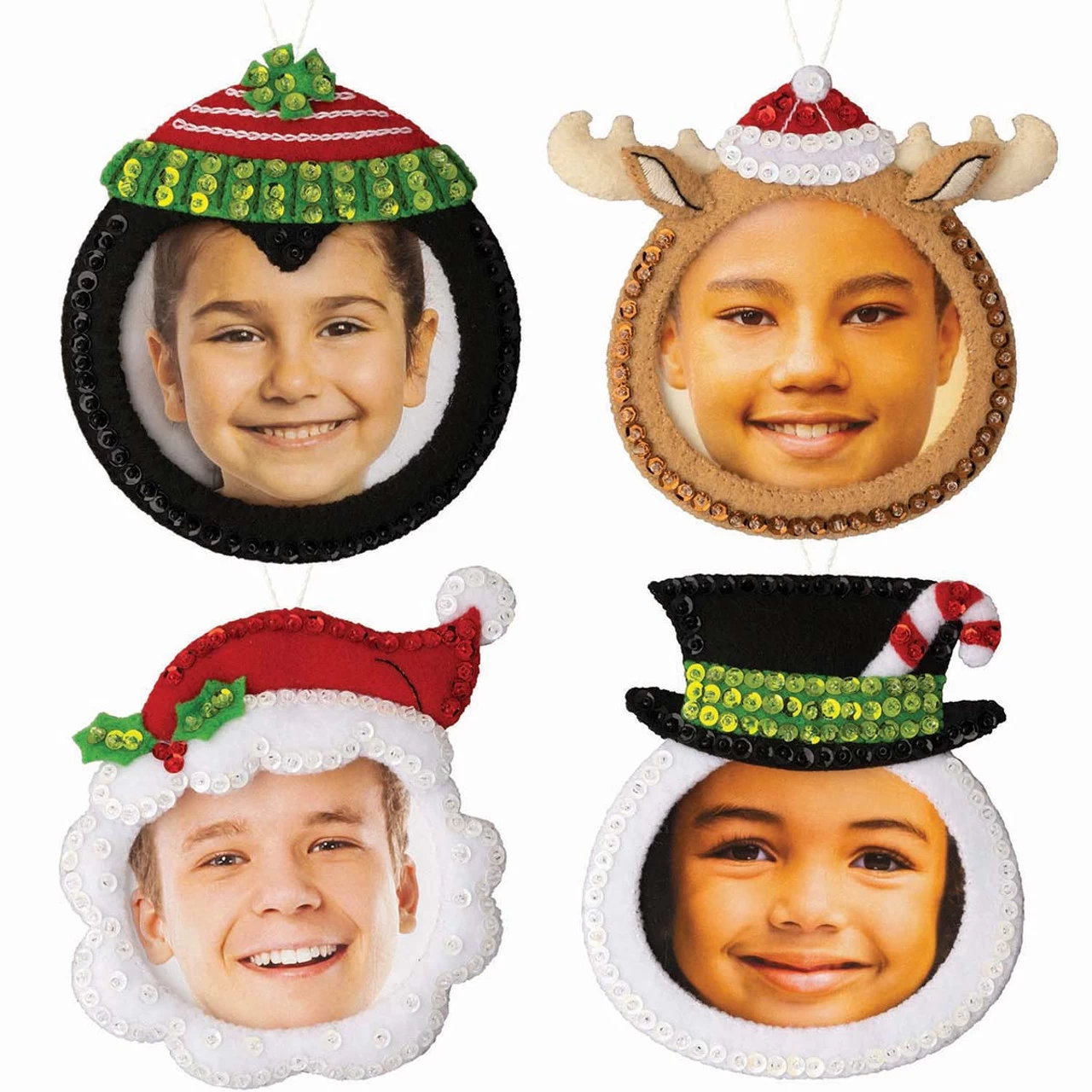 Bucilla Holiday Dress Up Felt & Sequin Kit 3 Bucilla Holiday Dress Up Felt & Sequin Kit