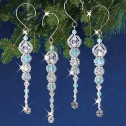 Solid Oak Shimmer Icicle Ornament Kit