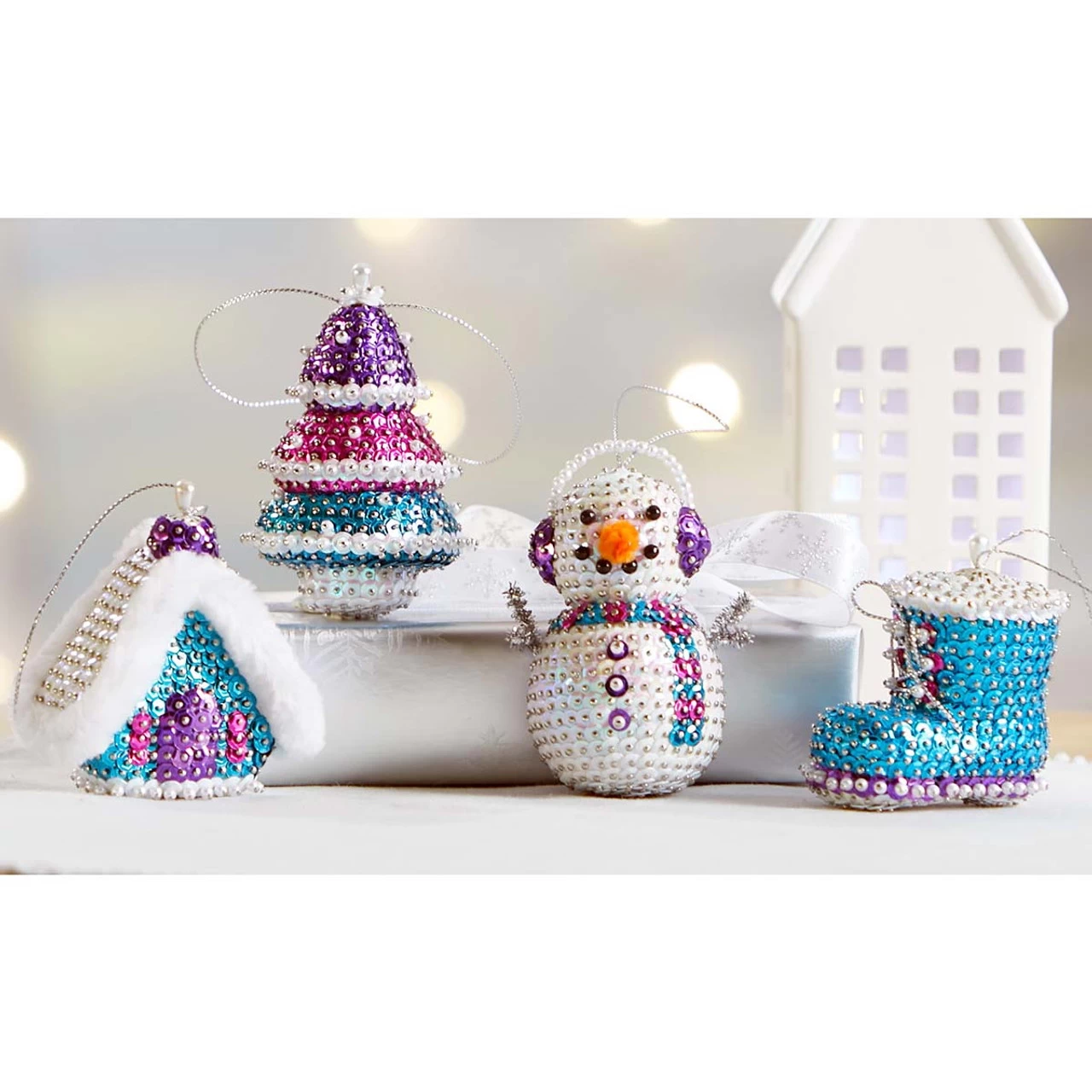 Sunrise Craft & Hobby Winter Wonderland Ornament Kit 3 Sunrise Craft & Hobby Winter Wonderland Ornament Kit