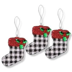 Sunrise Craft & Hobby Farmhouse Stocking Ornament Kit