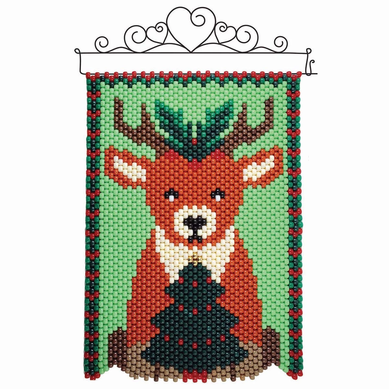 Herrschners Christmas Holly Reindeer Pony Bead Kit 4 Herrschners Christmas Holly Reindeer Pony Bead Kit - Image 2