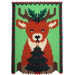 Herrschners Christmas Holly Reindeer Pony Bead Kit