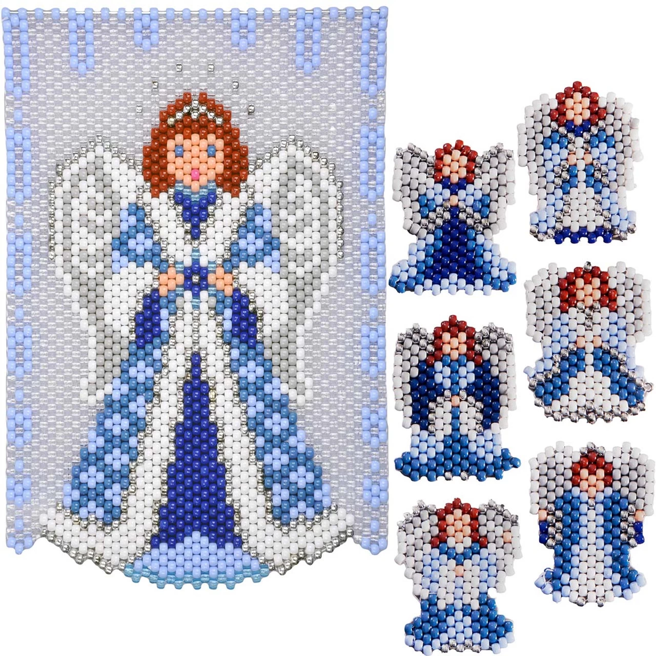 Herrschners Snowy Angel, Set Of 2 Pony Bead Kit 3 Herrschners Snowy Angel, Set Of 2 Pony Bead Kit