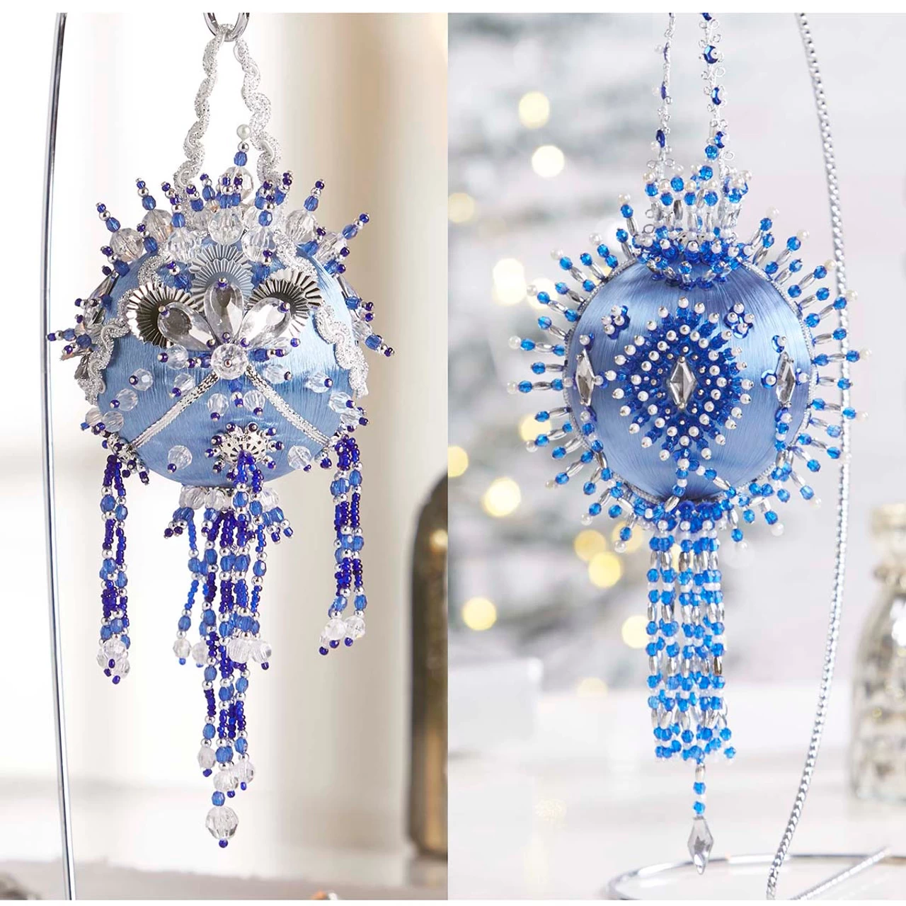 Herrschners Collectors Ornament Pair - Blues Ornament Kit 3 Herrschners Collectors Ornament Pair - Blues Ornament Kit