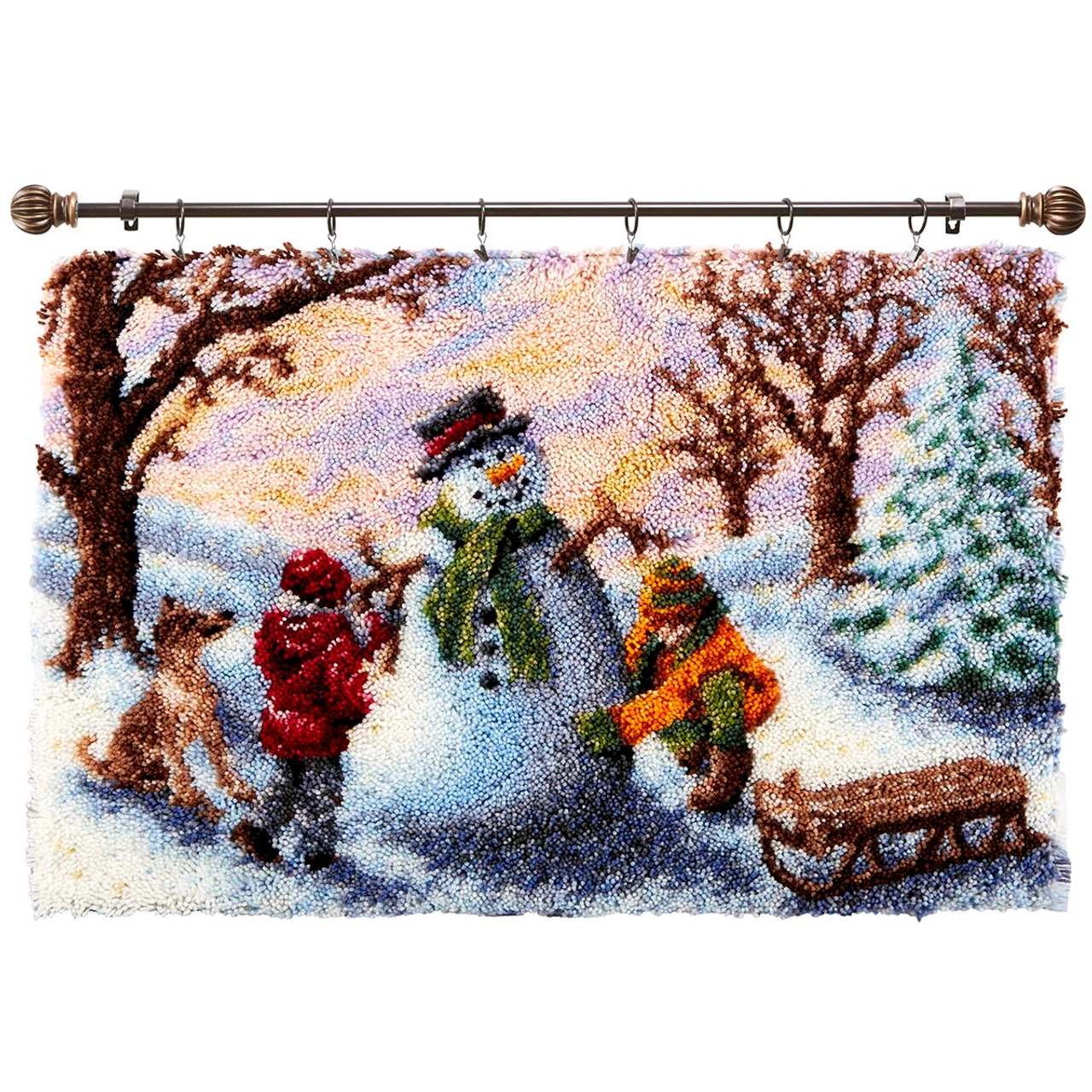 Herrschners Building A Snowman Latch Hook Kit 3 Herrschners Building A Snowman Latch Hook Kit