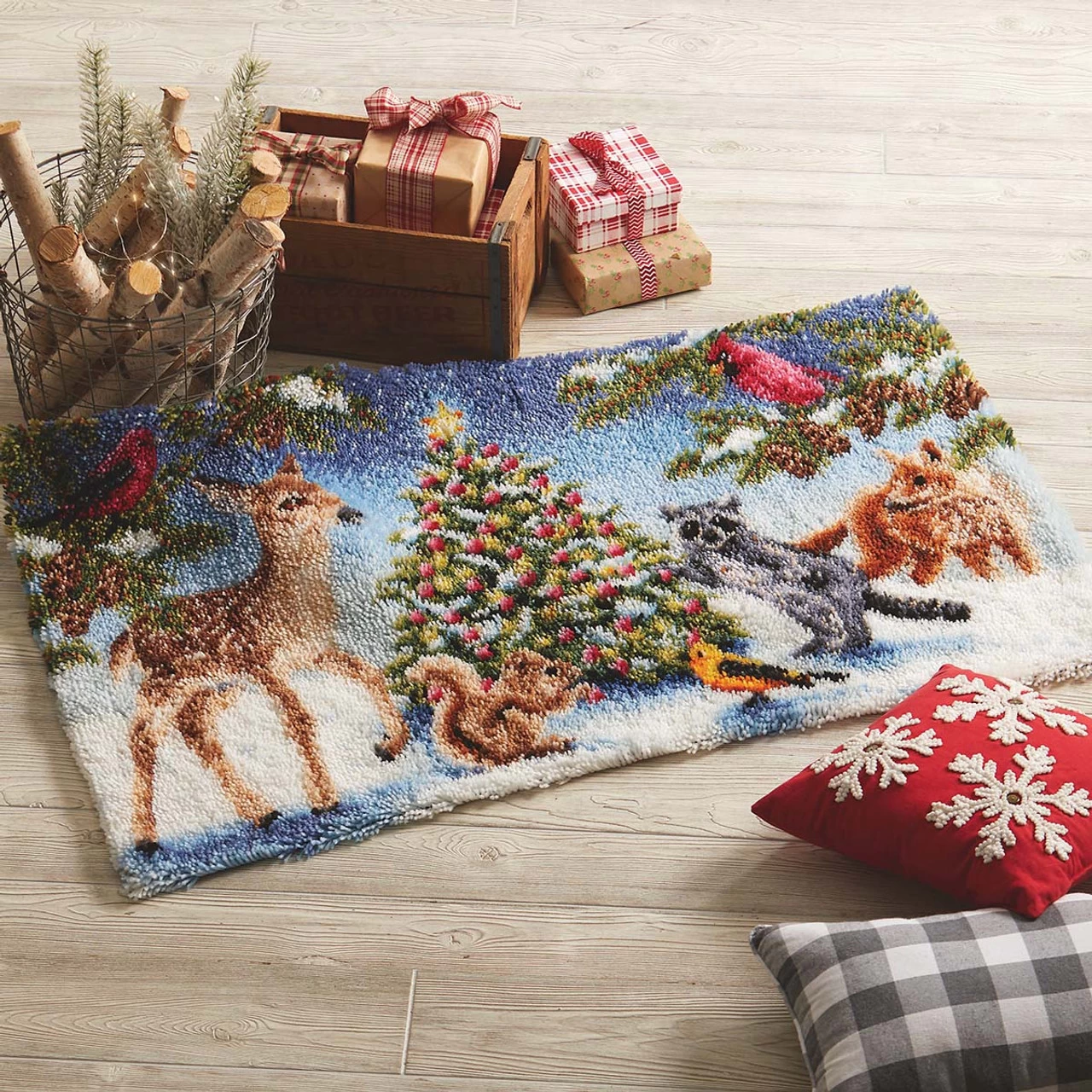 Herrschners Winter Wonderland Latch Hook Kit 3 Herrschners Winter Wonderland Latch Hook Kit