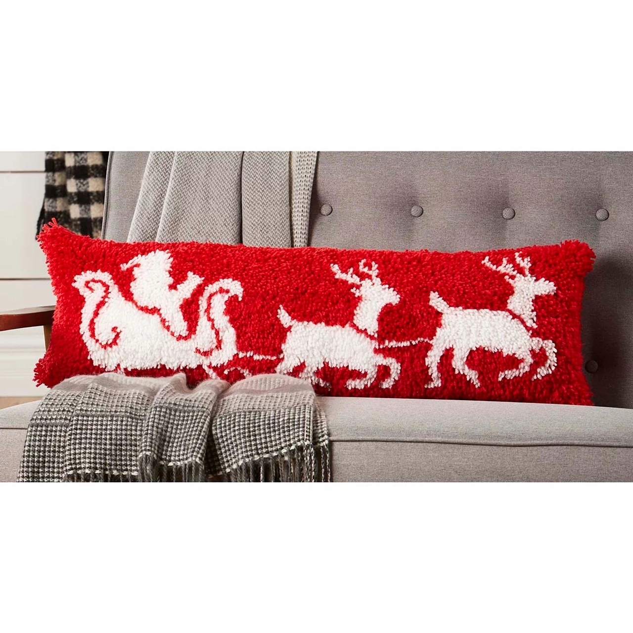 Herrschners Santa & Sleigh Draft Dodger Latch Hook Kit 3 Herrschners Santa & Sleigh Draft Dodger Latch Hook Kit