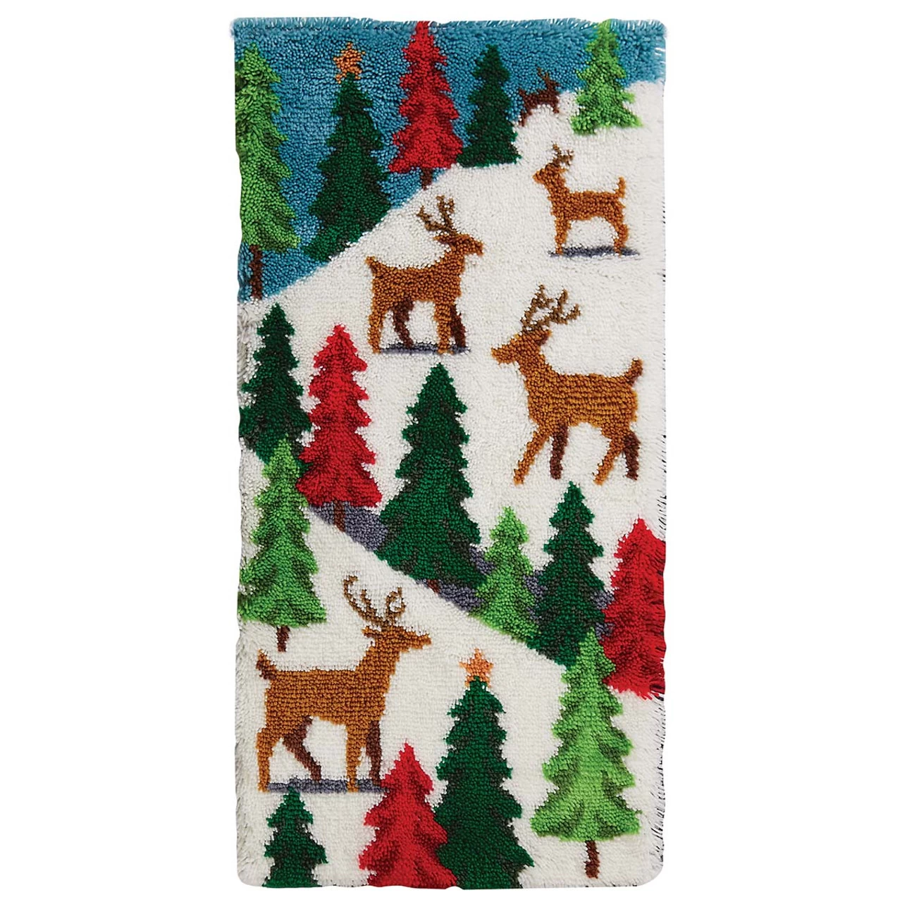 Herrschners Reindeer Slopes Latch Hook Kit 3 Herrschners Reindeer Slopes Latch Hook Kit