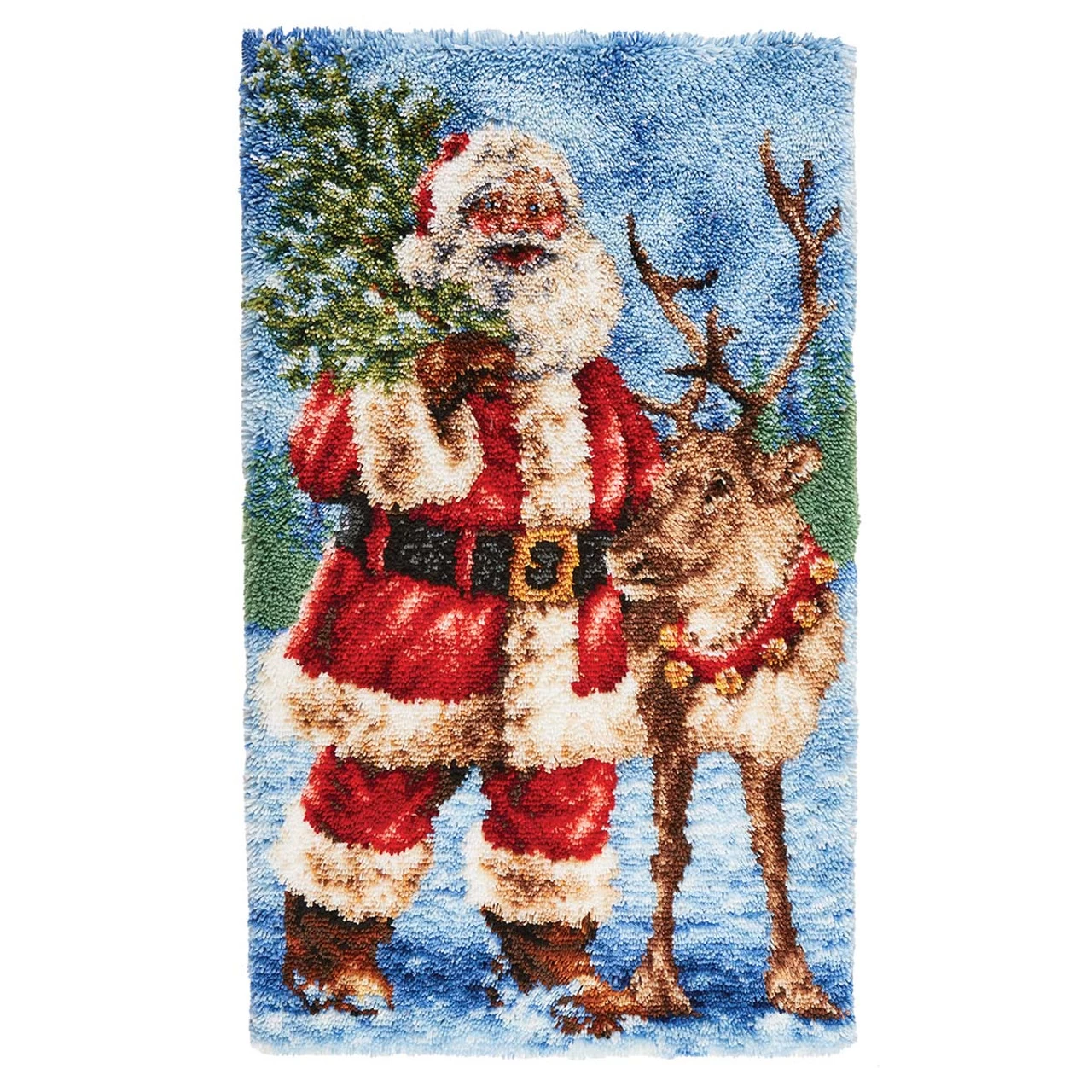 Herrschners O' Christmas Tree Santa Latch Hook Kit 3 Herrschners O' Christmas Tree Santa Latch Hook Kit