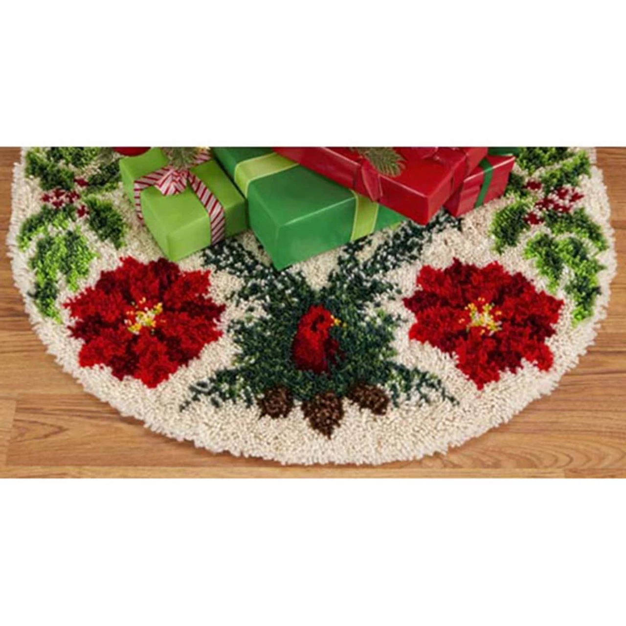 Herrschners Cardinal Woods Tree Skirt Latch Hook Kit 3 Herrschners Cardinal Woods Tree Skirt Latch Hook Kit