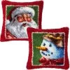 Herrschners Santa & Snowman Fever Pillow, Set Of 2 Latch Hook Kit 1 Herrschners Santa & Snowman Fever Pillow, Set Of 2 Latch Hook Kit -Handicraft Shop 558100 52763.1693464658