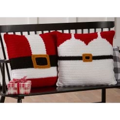 Herrschners Santa & Mrs. Claus Pillows Crochet Kit
