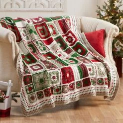 Herrschners Merry Mistletoe Afghan Crochet Kit