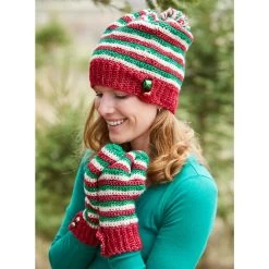 Soho Jingle Bell Hat & Mittens Set Crochet Kit