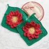 Village Yarn Poinsettia Dishcloths Crochet Kit